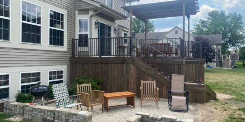 Modern home with deck, Milwaukee, Madison, Deck Builders