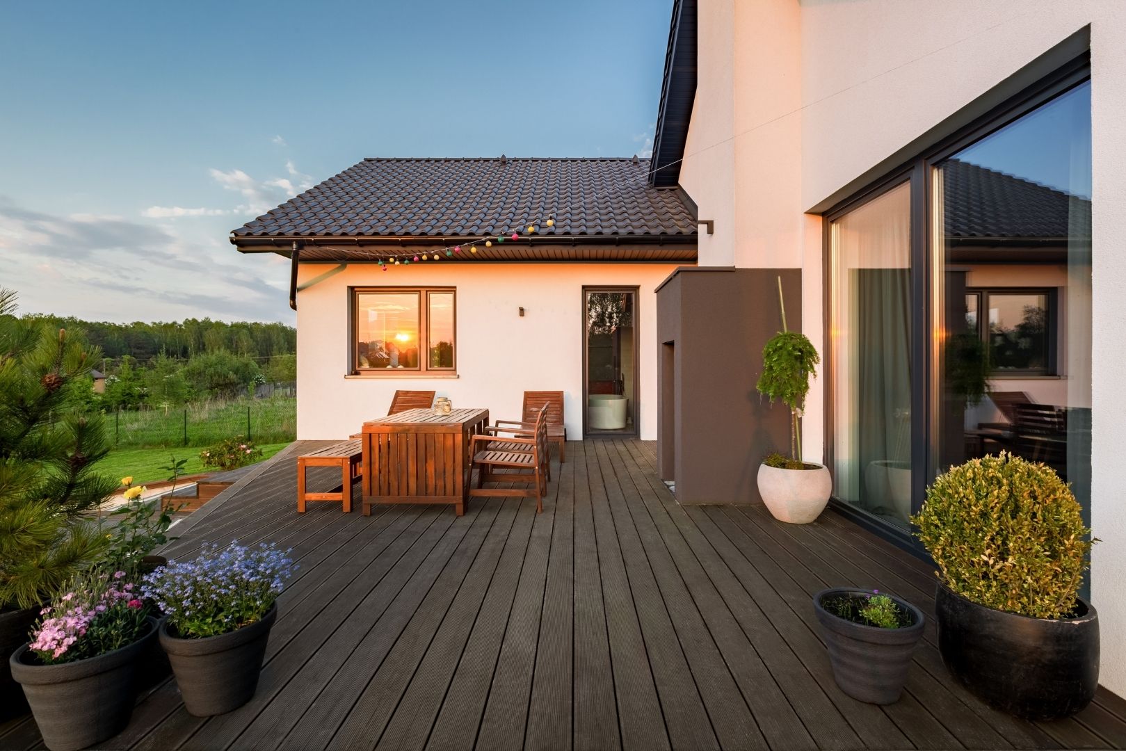 Outdoor Wood deck builder, with furniture, Madison, Deck Builders