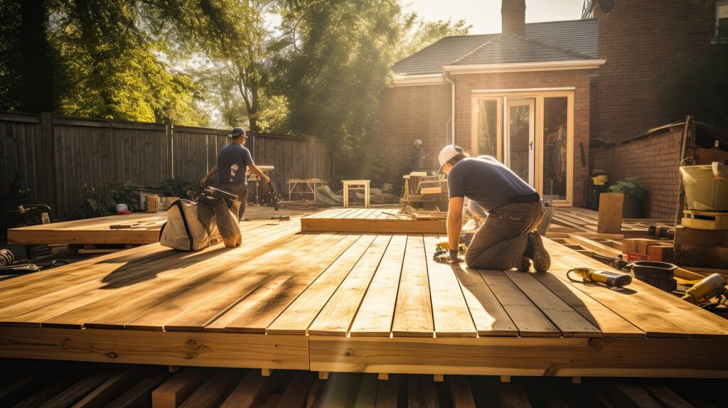 Installation Wood deck builder, Madison, Deck Builders