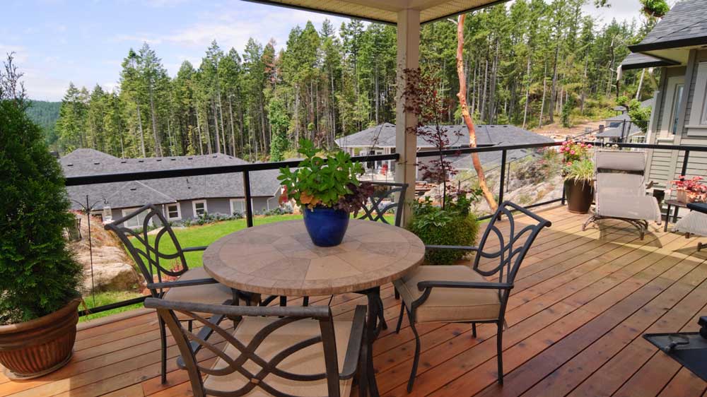 Contemporary deck builder, with furniture, Trex Deck Madison, Deck Builders