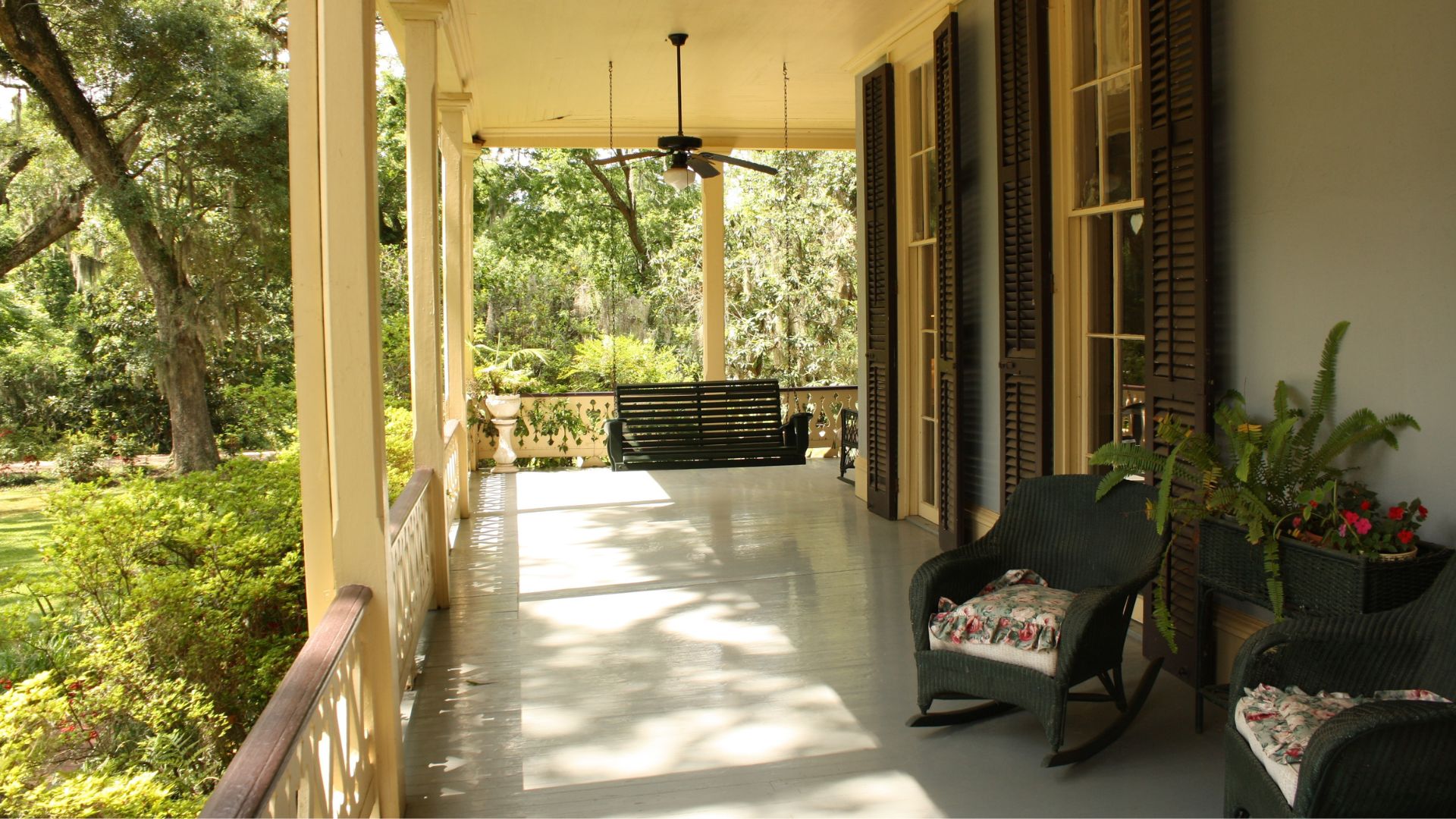 Classic Southern-Styled Front Porch